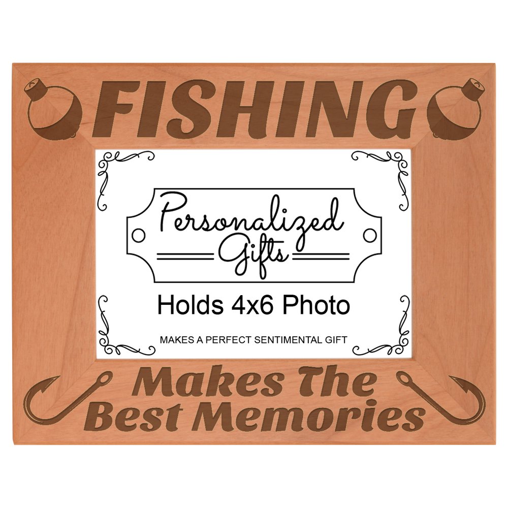 Fishing Picture Frame Fishing Makes the Best Memories Fish Gifts Wood