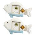 thumbnail image 1 of LEEYNEER3-Inch Photo Frame Set of 2- Fish-Shaped Photo Frame for Summer Vacation Memory  Handmade Nautical Picture Frame for Tabletop Light Blue, 1 of 5