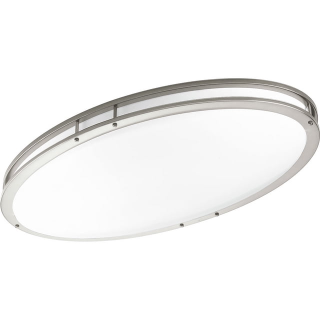 Progress Canada LED Oval Flush Mount in Brushed Nickel, 32.5-Inch