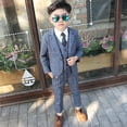 thumbnail image 5 of Trajes de fiesta de boda para bebés, chaqueta, chaleco, pantalones, trajes formales para niños, vestido de bautismo, conjunto de ropa para ceremonia adolescente, 5 of 5