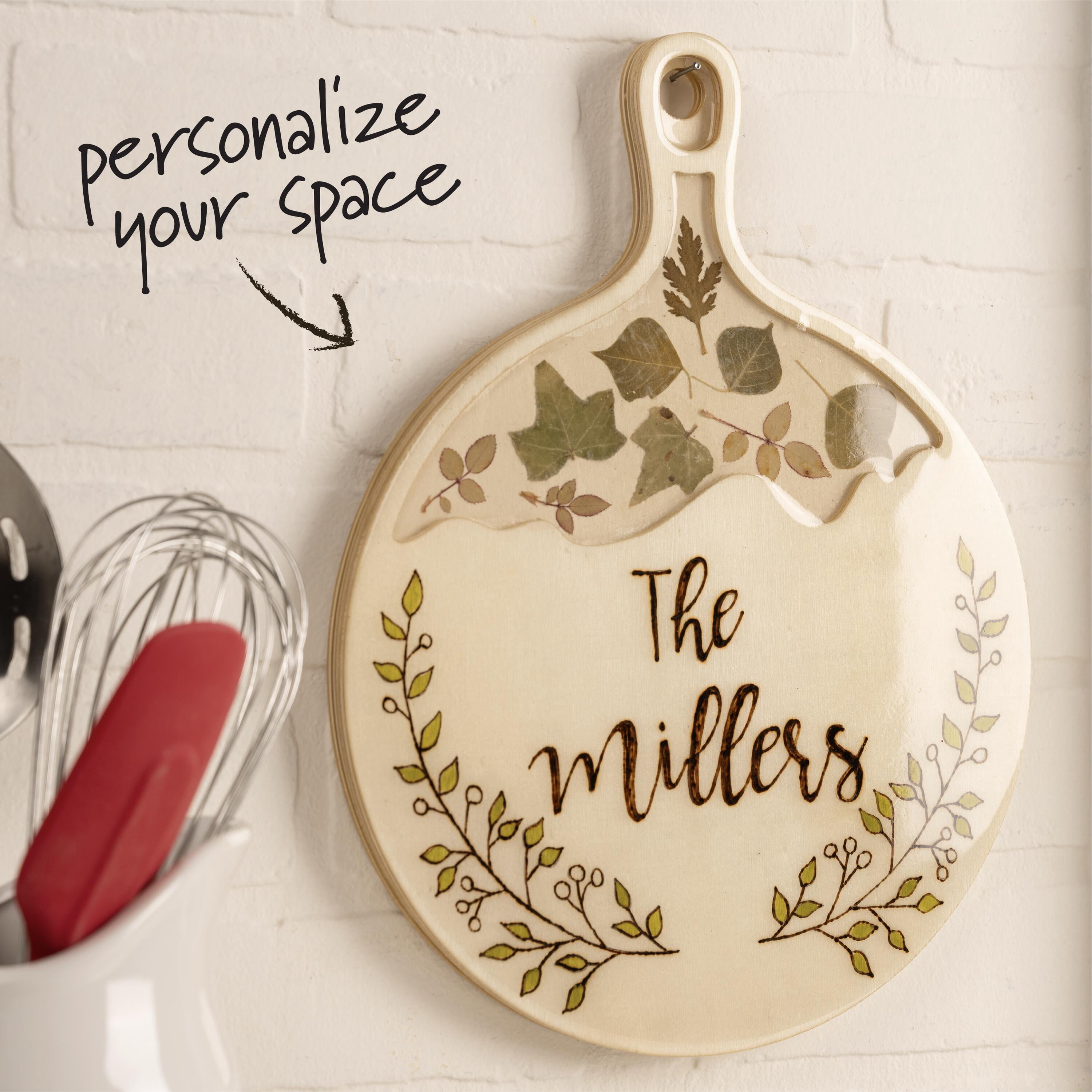 Mod Podge Wood Surfaces Circle Cutting Board for Resin Arts and Crafts Projects, 10" x 13.25"