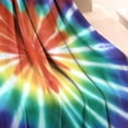 thumbnail image 3 of Colorful Rainbow Tie Dye Spiral Pattern Blanket,Comfortable Soft Flannel Throw Blanket,All Season,Warm Lightweight Blankets for Sofa Bed Couch Living Room Chair,30"x40", 3 of 4