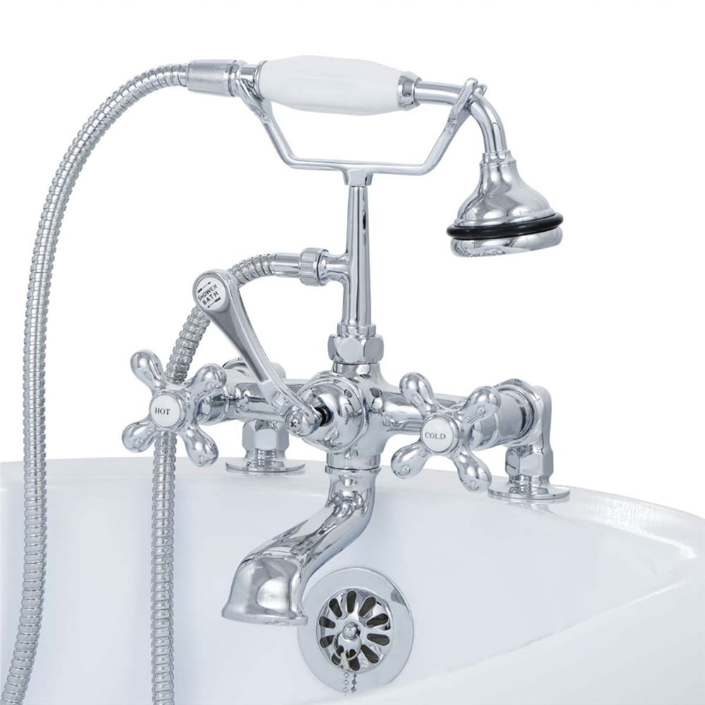 Cambridge Plumbing CAM463-2 Claw Foot Tub Faucet with Hand Held Shower
