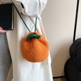 thumbnail image 6 of Vjnyvs Handwoven Crochet Crossbody Bag Versatile Orange Shoulder Bag Mini Knitting Handbag Kawaii Fruit Tote Bag, 6 of 7