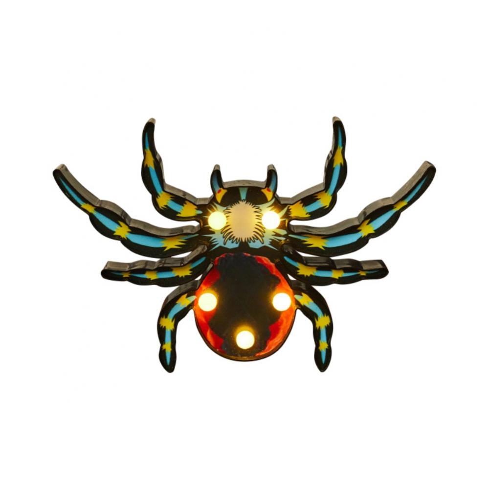 7" Prelit Halloween Decorations Night Light with Pumpkin,Skull,Bats