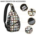 thumbnail image 2 of Educational Wall Science Classroom Scientific Formula Science Lover Crossbody Sling Bag for Men Women, 2 of 6