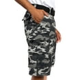 thumbnail image 6 of G-Style USA Men's Relaxed Fit Belted Camo Cargo Shorts - Light Gray - 36, 6 of 6