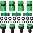 thumbnail image 2 of 1/2'' ABS Garden Irrigation Watering Hose Quick Connectors Kit Tubing Coupling Adapter Joint Extender Set for Car Wash Fitting He Qiyong unisex, 2 of 2