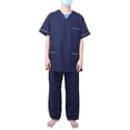 thumbnail image 2 of Traje de enfermería uniforme de enfermera transpirable dentista médicos salón camisa pantalones ropa conjunto mujeres manga corta XL, 2 of 8