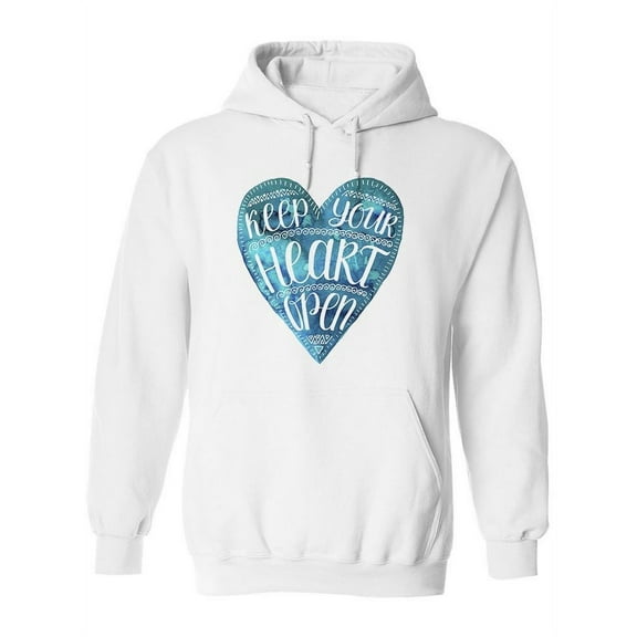 Keep Your Heart Open. Hoodie Women -Image by Shutterstock, Female Large