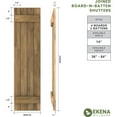 thumbnail image 2 of Ekena Millwork 14"W x 47"H Americraft Four Board (2 Batten) Exterior Real Wood Joined Board-n-Batten Shutters (Per Pair), Pepper Red, 2 of 10