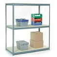 thumbnail image 2 of Global Industrial B2296932 96 x 72 x 24 in. 3 Shelves Wide Span Rack with Wood Deck, Gray, 2 of 3