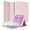 Pink, variant on Detachable Wireless Keyboard Cover for iPad 7/8/9 Gen 10.2", Slim Folio Case with Apple Pencil Slot Adjustable Stand Auto Sleep Wake,Purple