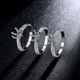 thumbnail image 3 of Women's Adjustable Ring Six Prong Moissanite Ring Diamond Fashion Ring High Quality Silver Ring New Design New, 3 of 5