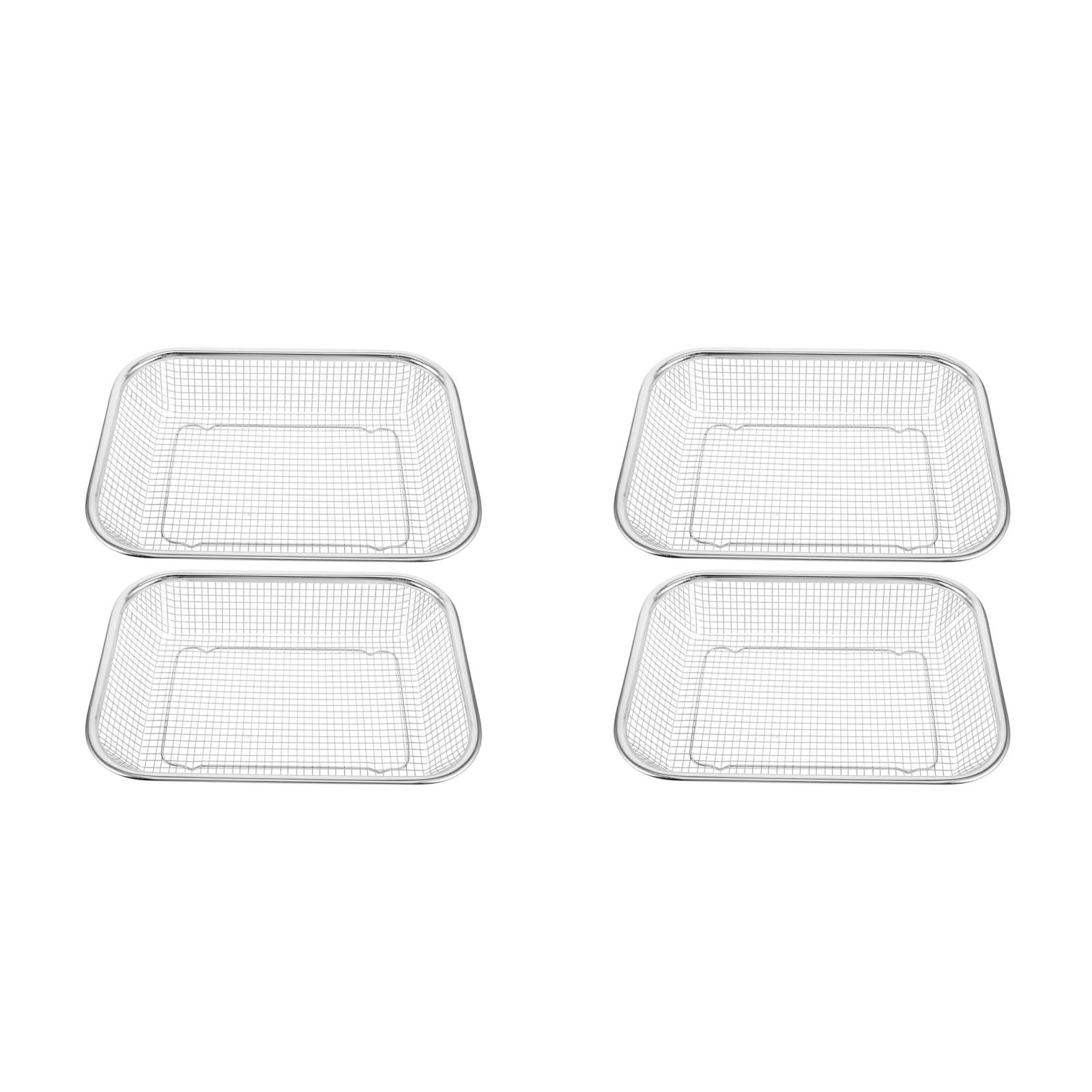 Hemoton 4-Piece Stainless Steel Mesh Baskets Set Dishwasher Safe Utensil Holders for Kitchen Cutlery Silverware Storage Organizer