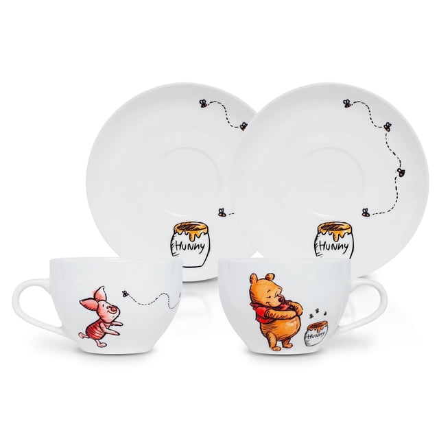 Set de taza de té y platillo Silver Buffalo Disney Winnie the Pooh