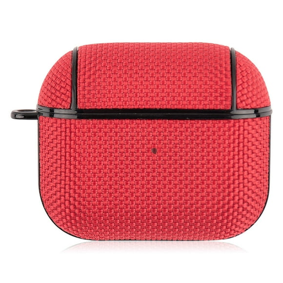 Maoww Waterproof Nylon Earphone Case Holder Portable Little Pro Wireless Cover Shock-proof Visual Men Replacement for Airpods 3 Red