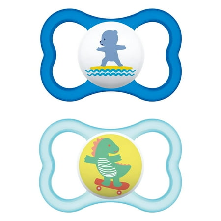 MAM Air Modern Pacifier, 6+ Months, Boy, 2 Pack