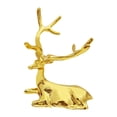 thumbnail image 1 of Escultura de ciervo, estatua de animal, regalo de escritorio, centro de mesa, decoración de oficina, coleccionable, adorno para el día de San Valentín Oro claro, 1 of 8