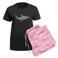 thumbnail image 5 of CafePress - Grey Shark Pajamas - Women's Short Sleeve Print T-Shirt and Pants Dark Cotton Pajama Set, 5 of 7