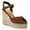 Brown, variant on Women Peep Round Toe Espadrille Wedge High Heels Cross Strap Buckled Platform Sandals Summer Date Casual Dress Shoes Size 9 Brown