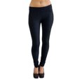thumbnail image 3 of Vivian's Fashions Long Leggings - Knit Denim, Junior Size (Black, 3X), 3 of 5