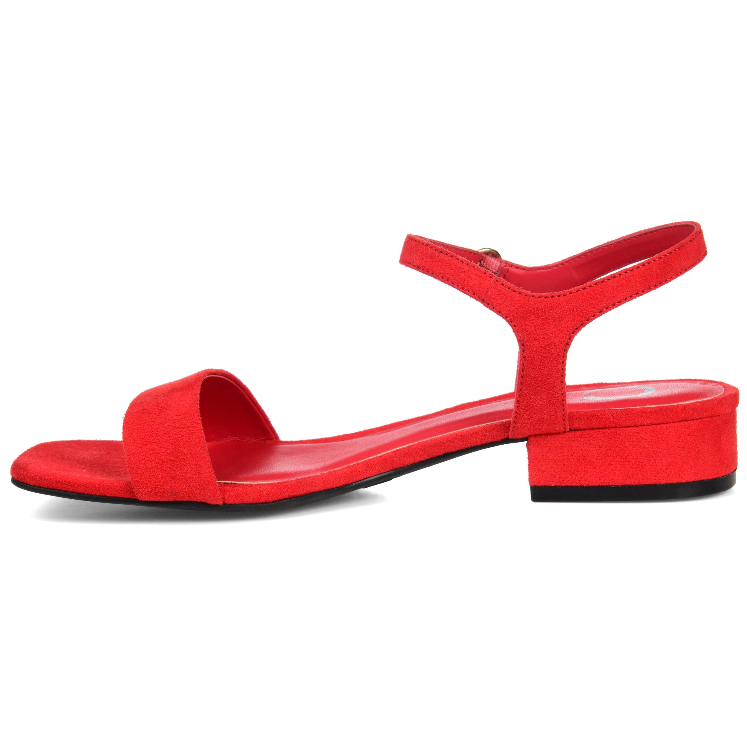 Journee Womens Beyla Open Square Toe Flat Sandals