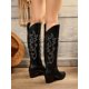 thumbnail image 2 of Western Style Embroidered Retro Knight Boots Trendy Outdoor Spring/autumn Footwear, 2 of 5