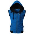 thumbnail image 3 of H2H Mens Casual Slim Fit Zip-up Sleeveless Hoodie Lightweight Workout Tank Tops Gym Hoodies (CMOHOSL012), 3 of 6