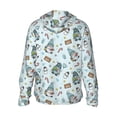 thumbnail image 2 of Picia Winter Wonderland Light Blue Women's Men's UPF 50+ Sun Protection Hoodie Shirt Long Sleeve SPF Fishing Outdoor UV Hiking Lightweight Shirts-Large, 2 of 9
