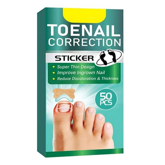 QARUN Foot Treatment Ingrown Toenail Correction Stickers Hands And Feet Soft Nail Inlaid Nail Thickening Bright Nail Furrow Gray Nail Care Patch 50pcs for Joint, Knee, Foot and Nail Repair Care