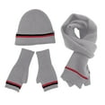 thumbnail image 1 of FYEGRE Winter Knitted Scarf Hat Gloves Set Complete Warm Ensemble for Cold Weather Grey One Size, 1 of 7
