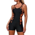 thumbnail image 2 of Women's 1 Piece Swimsuit Push Up Tummy Shaper Flat Beach Swimsuit Slimming Style Shorty Monokini Swimwear for Training, Surfing, Hot Springs, Pool Parties, 2 of 6