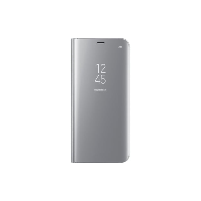 Funda abatible para Samsung Galaxy S8+ S-View con soporte, color plateado