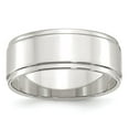 thumbnail image 4 of 925 Sterling Silver 8mm Flat with Step Edge Band Ring Size 6, 4 of 5