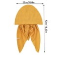 thumbnail image 3 of Fabrcox Women Lace Trim Pre-Tied Head Scarf Hat, Soft Breathable Crinkle Chemo Headwear, Full Coverage Turban Headwrap for Hair Loss Daily Sleeping Travel Khaki, 3 of 4
