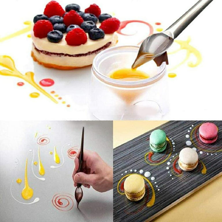 CREATIVECHEF Professional Chef Plating Kit, 7 Piece Culinary Plating Set,  Black, Stainless Steel (7 Piece, Black)