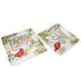 thumbnail image 2 of Tabletop Evergreen Dessert Plate Set/4 Earthenware Cardinal Christmas 28346, 2 of 3