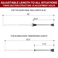 Hanonwoven Upgraded Door Security Bar & Sliding Patio Door Security Bar