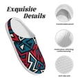 thumbnail image 5 of Lsque Geometric Elements Pattern Womens Comfort Cotton on Scuff With Memory Foam and Anti-skid Sole Slipper-40/41, 5 of 7