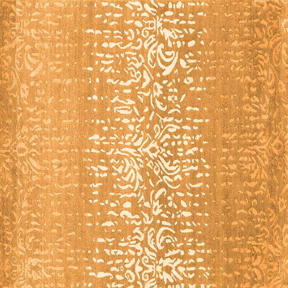 Ahgly Company Indoor Square Abstract Orange Contemporary Area Rugs, 5' Square