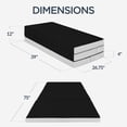thumbnail image 2 of Best Choice Products 4in Thick Folding Portable Twin Tri-Fold Mattress w/ Carry Case, Washable Cover - Onyx Black, 2 of 7