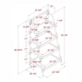 thumbnail image 6 of Furniture of America Kernel Industrial Metal 4-Shelf Bookcase in Sand Black, 6 of 6