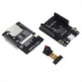 thumbnail image 1 of ESP32-CAM Development Board WiFi Module+OV2640 Camera+Base ESP32 WIFI Bluetooth IoT Motherboard Dual-Core 32-Bit CPU,1x Development Board 1x OV2640 Camera 1x Base,Black, 1 of 8