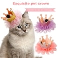 thumbnail image 2 of Huanledash Pet Crown Decor Delicate Anti-fall Pet Headgear Princess Dog Hairpin for Decor, 2 of 8