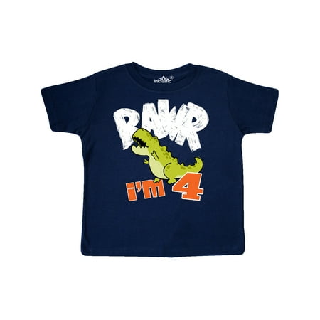 

Inktastic RAWR I m 4! Baby Tyranosaurus Rex Gift Toddler Boy or Toddler Girl T-Shirt