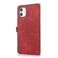 thumbnail image 4 of Dteck iPhone 11 Zipper Wallet case,PU Leather Flip Retro Shockproof Magnetic Zipper Wallet Stand Case Cover for iPhone 11 6.1 inch,Red, 4 of 10
