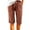 Brown, variant on Ahdbta Bermuda Shorts for Women Knee Length Plus Size Summer Casual Beach Short Elastic Waist Drawstring Comfy Trendy Long Shorts