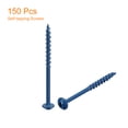 thumbnail image 3 of #8x2-1/2" Tornillos para agujeros de bolsillo, paquete de 150 tornillos de madera autorroscantes de conducción cuadrada, azul, 3 of 6