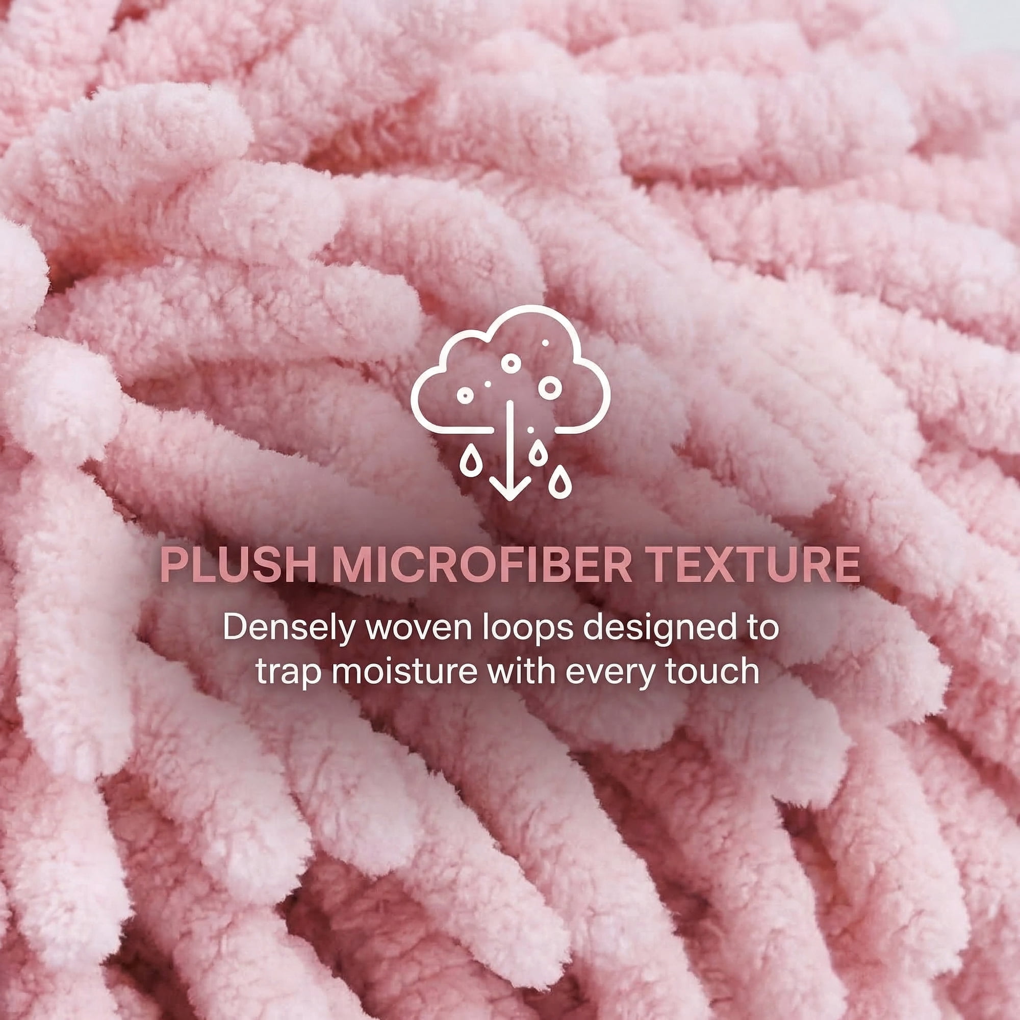 Unique Bargains Animal Chenille Hanging Absorbent Soft Hand Towel Pink/Rose Red 10" x 6"